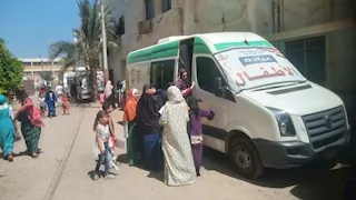 فحص 1347 مواطنا في قافلة طبية مجانية ببني سويف 