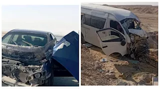 مصرع طفل وإصابة 16 آخرين في حادث تصادم بالعين السخنة