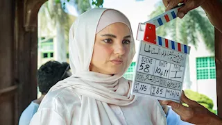 درة بالحجاب في كواليس تصوير فيلمها الجديد "الست لما"