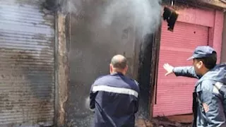 انتداب المعمل الجنائي في حريق محل فطاطري بالمرج