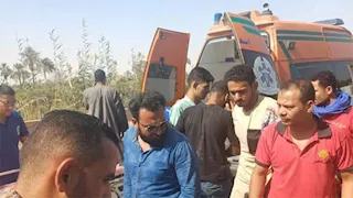 ننشر أسماء مصابي تصادم ميكروباص وربع نقل بطريق ملوي الزراعي (صور)