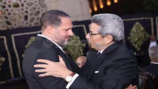 بالصور- زينة وعماد زيادة ومحمود سعد في عزاء والد تامر عبد المنعم