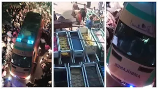 أسماء الضحايا على سيارات الإسعاف لتسهيل وداع "صبايا العنب" بالمنوفية -صور