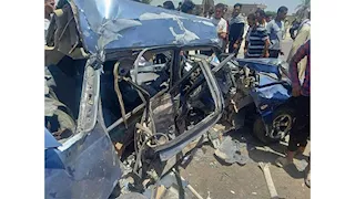 ملاكي مهشمة و8 مصابين.. حادث مروع على طريق أبو المطامير بالبحيرة