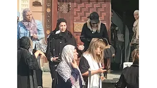 وفاء عامر بالحجاب في جنازة الراحلة سميحة أيوب.. صورة