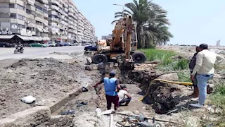 رئيس مدينة بورفؤاد: التنسيق مع هيئة قناة السويس لإصلاح كسر بخط مياه