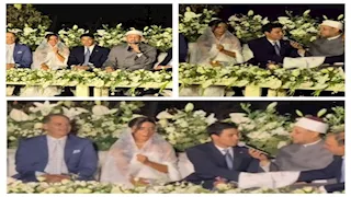 الصور الأولى من عقد قران حفيد الزعيم عادل إمام
