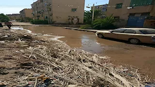 شوارع السيل بأسوان تغرق في المياه بسبب انفجار خط رئيسي- فيديو وصور