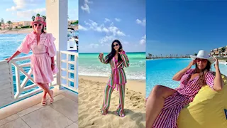 "إلهام شاهين وداليا البحيري وريم سامي".. 25 صورة لنجمات الفن في الساحل الشمالي
