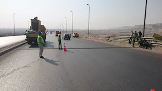 إغلاق مطلع محور حسب الله الكفراوي القادم من الأوتوستراد بشكل كلي