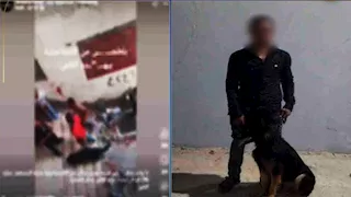 مشهد صادم.. شخص يهاجم جيرانه بكلب شرس والداخلية تتدخل