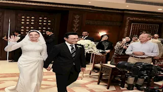 "بحلم بيه".. أول تعليق لمحمد سعيد محفوظ على حفل زفافه -(صور)