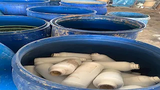 ضبط 2 طن منظفات مجهولة المصدر بالقليوبية