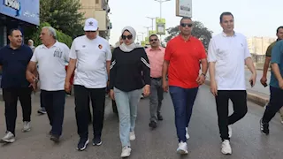 "يلا نجري ونمشي".. نائب محافظ القليوبية تقود ماراثون احتفالي بيوم الرياضة المصرية