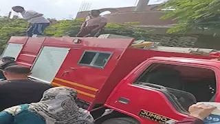 جدعنة أهالي النعناعية بالمنوفية.. سيطروا على حريق شقة بالجرادل ومياه الترعة