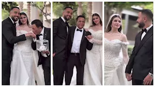 25 صورة من حفل زفاف بسملة ابنة محمد فؤاد 