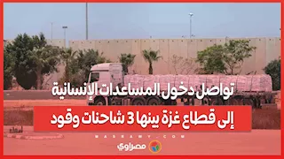 تواصل دخول المساعدات الإنسانية إلى قطاع غزة بينها 3 شاحنات وقود