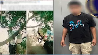 الركنة غالية.. فيديو يكشف عامل يكسر مرايات سيارتين بسبب أولوية الانتظار