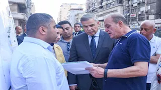 محافظ الإسكندرية يتفقد أعمال توسعة طريق أبو قير ـ صور
