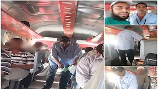 الصعايدة أهل كرم.. "عم محمد" يروي عطش ركاب قطار بالماء المثلج في حرّ قنا