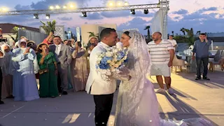 أول 5 صور من حفل زفاف البطل الأولمبي أحمد الجندي ومريم عامر في العلمين