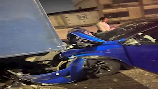 لاعب المقاولون العرب يتعرض لحادث سير مروع (صورة)