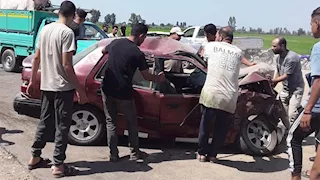 مصرع سيدة وإصابة 5 في تصادم مروع بالدقهلية