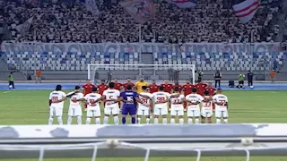 دقيقة حداد على والد محمد الشناوي في مباراة الزمالك ومودرن سبورت