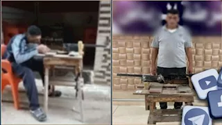 ضبط شخص بحوزته بندقية صيد مزودة بتلسكوب في كفر الشيخ