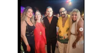 محمد إمام وهنا الزاهد ورامز جلال.. نرمين الفقي مع نجوم الفن (صور)