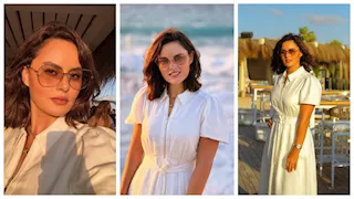 رشا مهدي تخطف الأنظار على البحر في أحدث ظهور