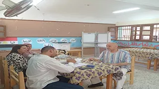 بالفيديو والصور-  إقبال ملحوظ من الناخبين في جولة الإعادة لانتخابات الشيوخ ببني سويف