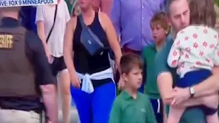 بعد حادث إطلاق النار.. خروج الأطفال من مدرسة "البشارة الكاثوليكية"- فيديو