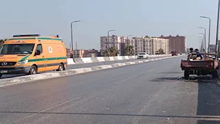 حادث مروري يتسبب في تباطؤ الحركة على طريق "طوخ - شبين القناطر" بالقليوبية -صور