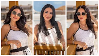 بالصور- إنجي علاء تنشر جلسة تصوير جديدة على البحر