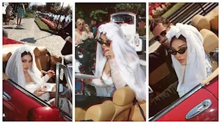 بالصور.. هيفاء وهبي بفستان زفاف في كواليس أغنيتها الجديدة 