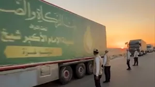 فيديو| قافلة الأزهر الإغاثية في طريقها إلى غزة