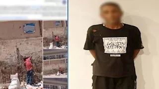 لص يحطم سور المترو لسرقة الحديد بالمنتزه