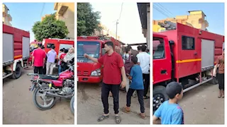 الحماية المدنية تسيطر على حريق بالمنوفية التهم مواشي -صور