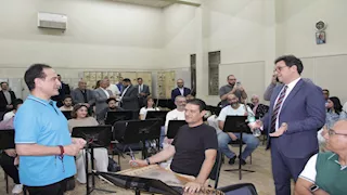 وزير الثقافة يشهد بروفة النجم محمد ثروت لاحتفالية المولد النبوي بدار الأوبرا