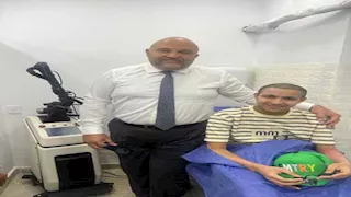 محافظ القليوبية يوجه بعلاج مصاب حريق الشدية ببنها في مركز متخصص (صور)