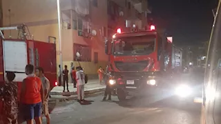 إصابة 5 أشخاص في حريق شقة سكنية بالسويس