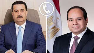 الرئيس السيسي يتلقى اتصالا هاتفيا من رئيس الوزراء العراقي