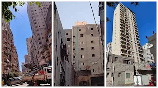 يضم 21 طابقًا.. إخلاء عاجل لبرج سكني مائل في الإسكندرية (صور)