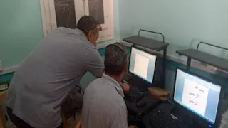 تدريب العاملين على التحول الرقمي بواحة بلاط في الوادي الجديد- صور