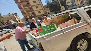 ضبط سلع غذائية فاسدة ومجهولة المصدر في حملة ببني سويف