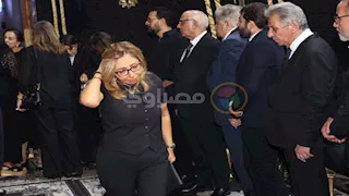 مي فاروق ولميس الحديدي.. نجوم الفن والإعلام في عزاء أرملة سيد مكاوي