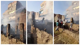 السيطرة على حريق في 7 منازل بسوهاج.. ونفوق مواشٍ (صور)