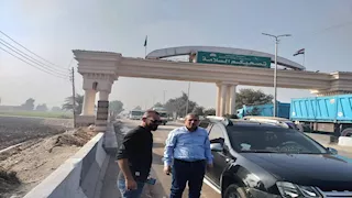 رئيس مدينة الزقازيق يتفقد أعمال النظافة على طريق بردين