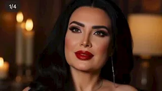 عبير صبري بإطلالة أنيقة وكلاسيكية بفستان أسود منقّط- سر اللوك